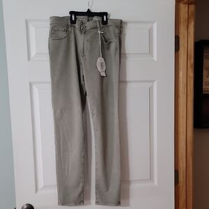 AG Adriano Goldschmied Womens Light Grayish/Green Farah Skinny Ankle Jeans